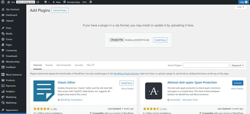 1-7 How to Set Up the OxaPay Plugin for Gravity Forms