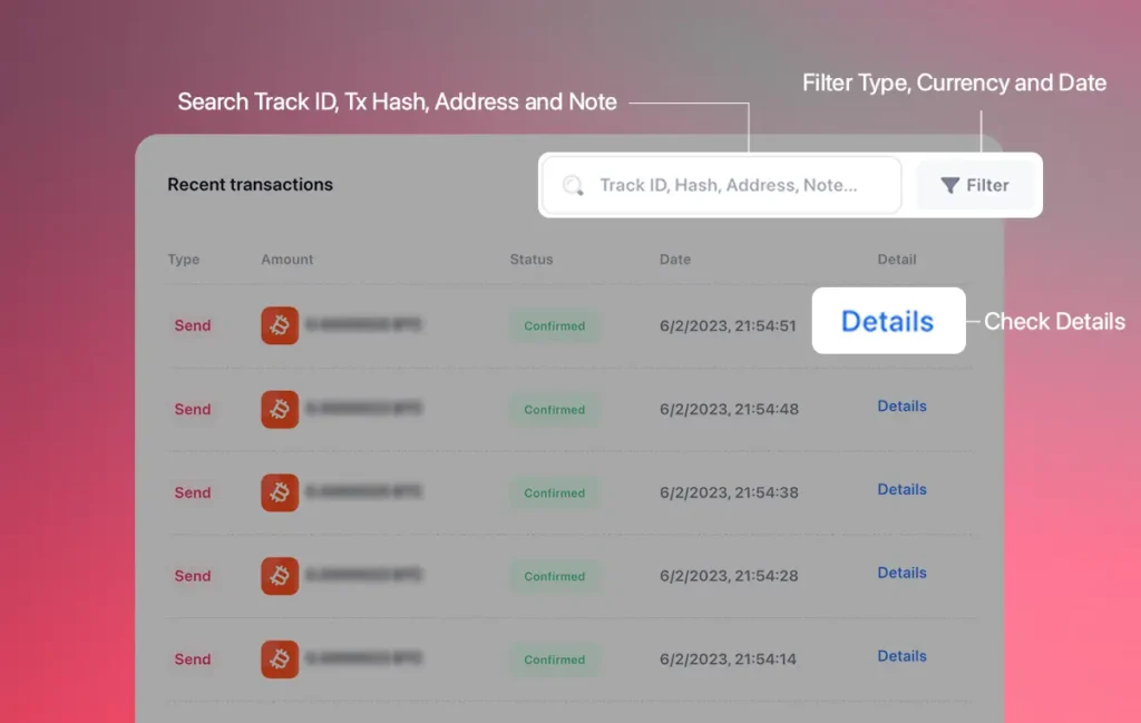 Crypto Payment Management with Enhanced Analysis and Monitoring Tools on the Home Page