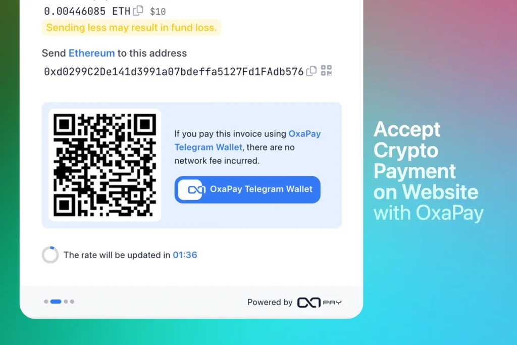 OxaPay Merchant API for Accepting Crypto Payments on the Website