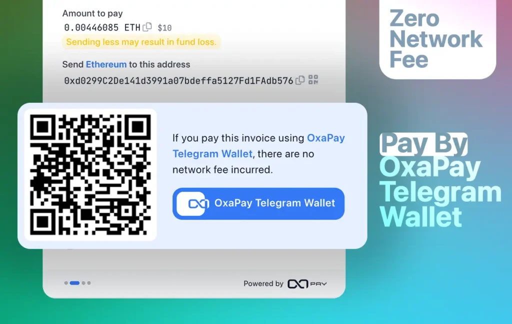 Fee-Free Payment Solution with OxaPay telegram wallet