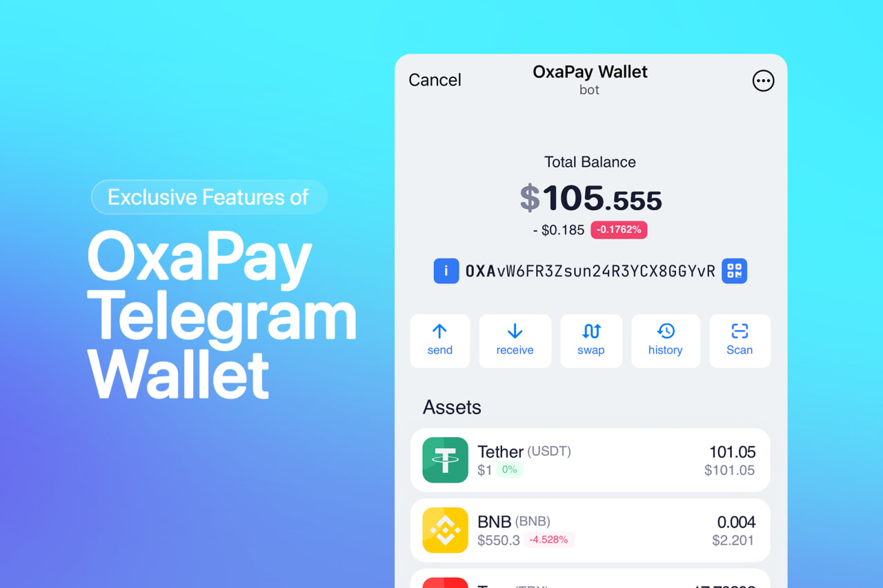 3n Exclusive Features of OxaPay Telegram Wallet