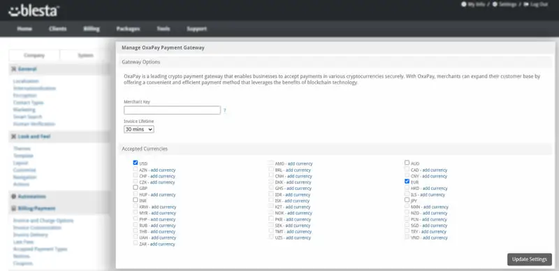 3 Crypto Payments in Blesta: Implementing the OxaPay Blesta Plugin